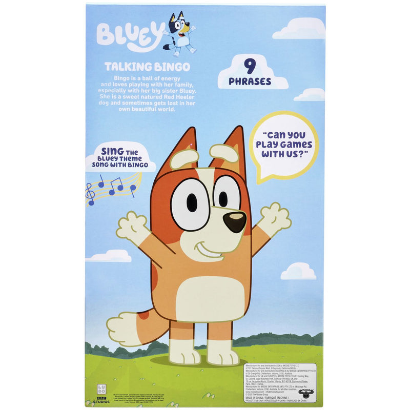 Bluey Bingo talking plush 35cm, UK version