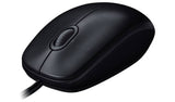 Logitech M100 wired mouse black, imported from the UK