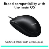 Logitech M100 wired mouse black, imported from the UK