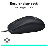 Logitech M100 wired mouse black, imported from the UK