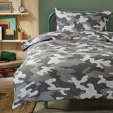 Argos Home kids bedding set camo grey single (British brand)