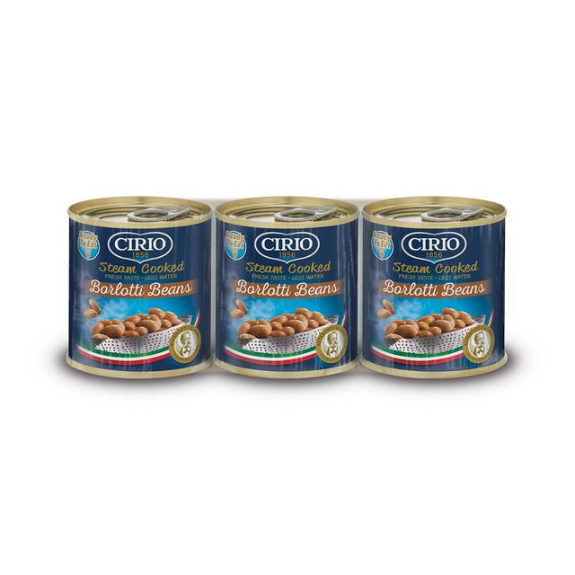 Cirio Steam Cooked Borlotti Beans   3 x 150g