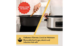 Crockpot Sizzle Stew slow cooker 6.5L silver (British brand)