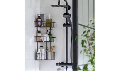 Argos Argos Home 3 Tier Corner Shower Storage Caddy - Black, 48cm- Buy online at McGrocer
