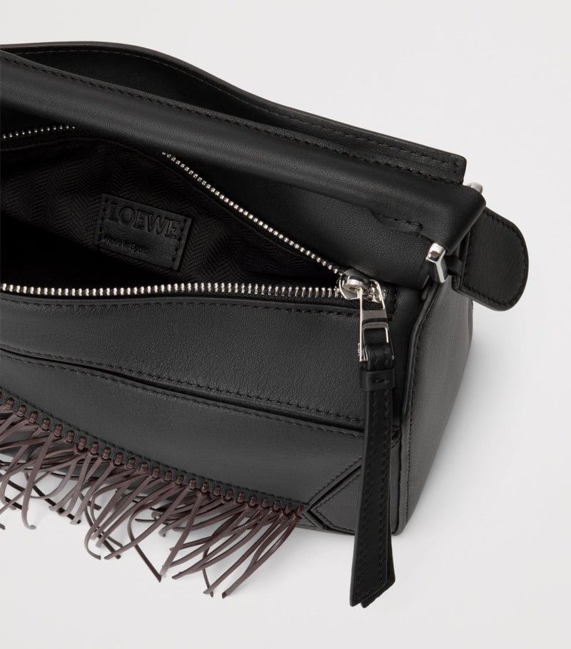 LOEWE small leather puzzle fringed top-handle bag - British product