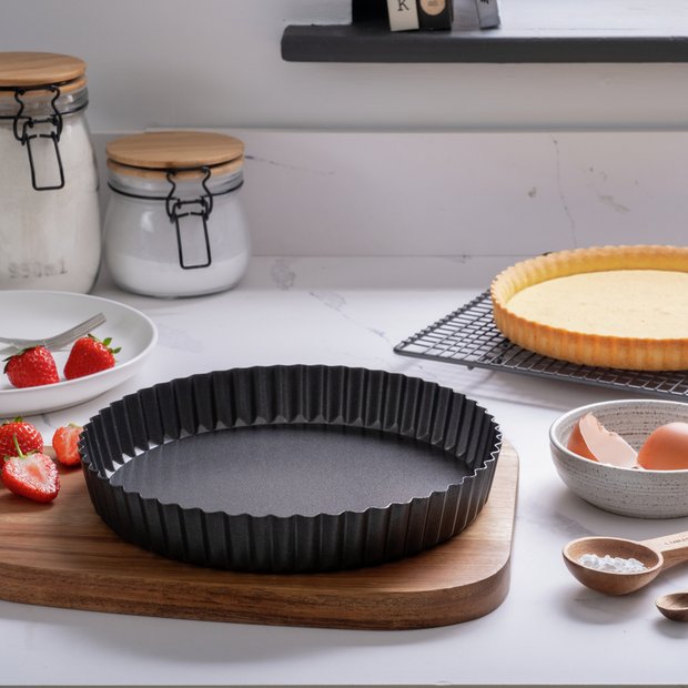 Habitat non-stick carbon steel quiche tin 23cm, imported from the UK