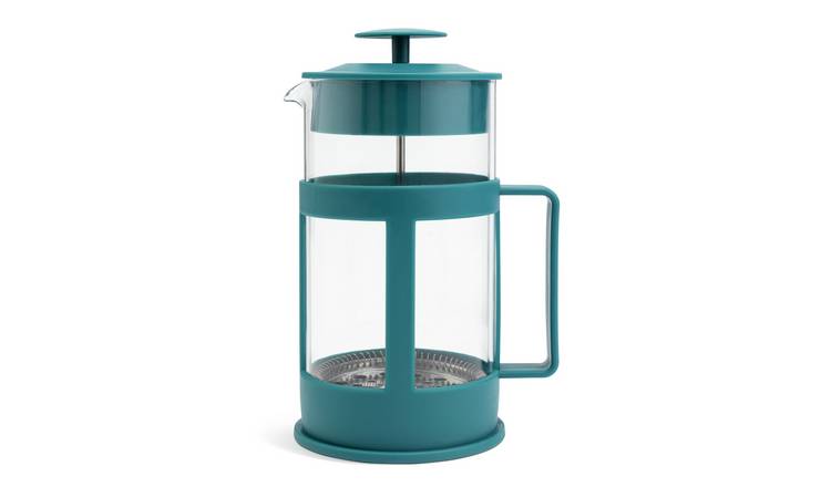 Habitat 8 cup 1L cafetiere teal plastic glass, UK version