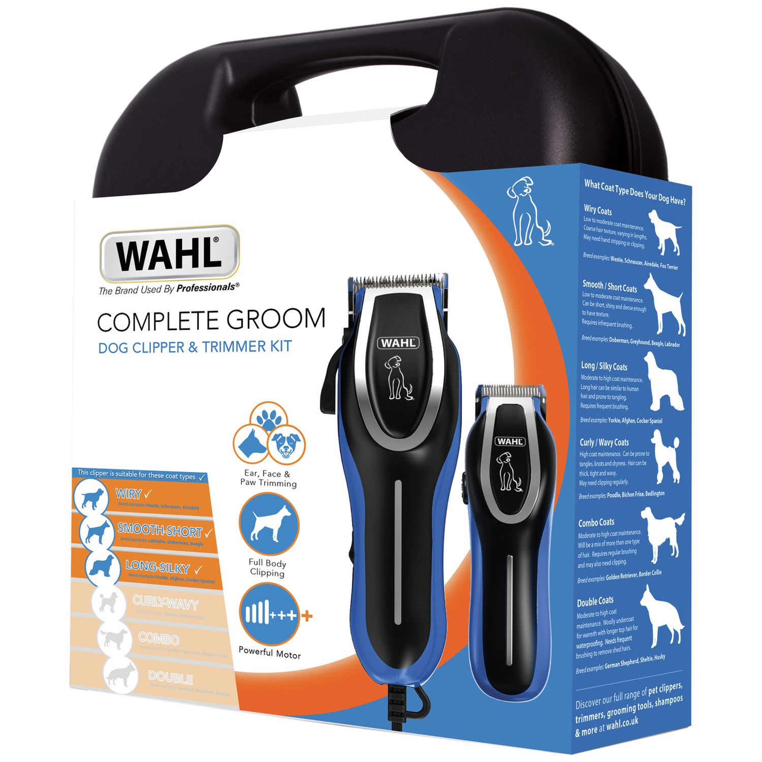 Wahl Complete Groom dog clipper kit (British brand)