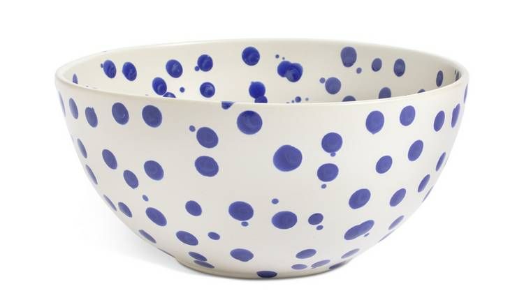 Habitat 60 Jackson Stoneware Salad Bowl - Blue GOODS Argos