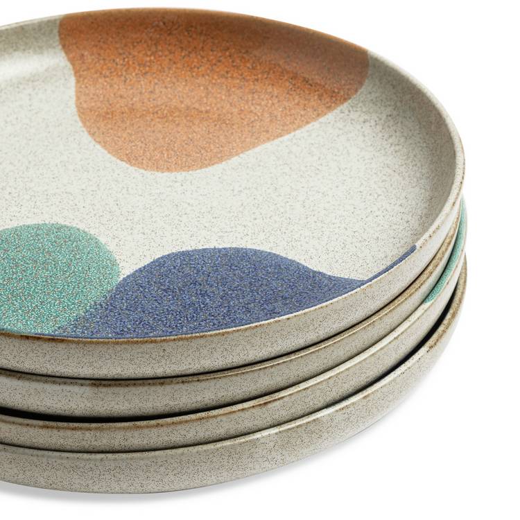 Habitat Recast stoneware side plates set of 4 (British brand)