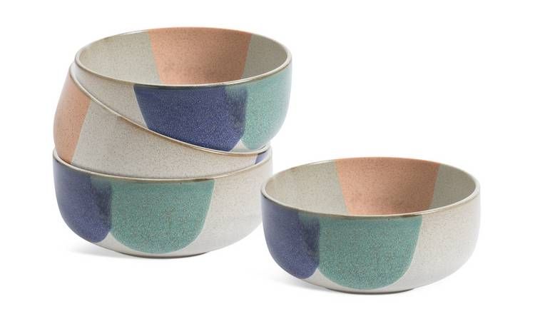 Habitat 60 Recast 4 Piece Stoneware Cereal Bowls GOODS Argos