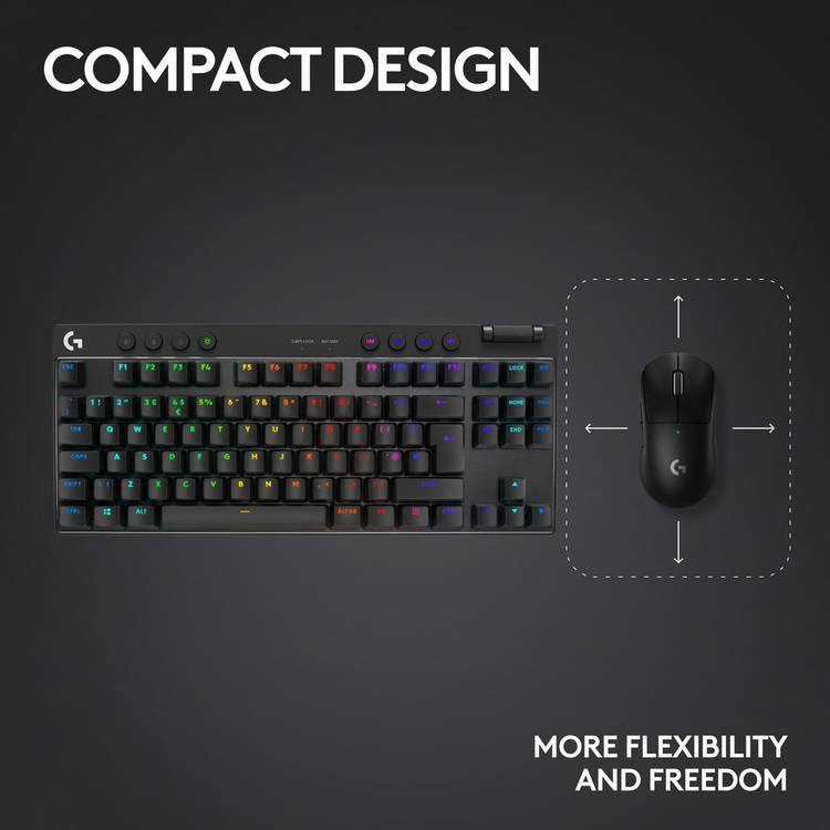 Logitech PRO X TKL wireless gaming keyboard, imported from the UK