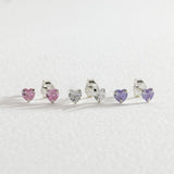 Revere sterling silver heart stud earrings set of 3, UK version
