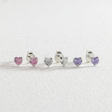 Revere sterling silver heart stud earrings set of 3, UK version