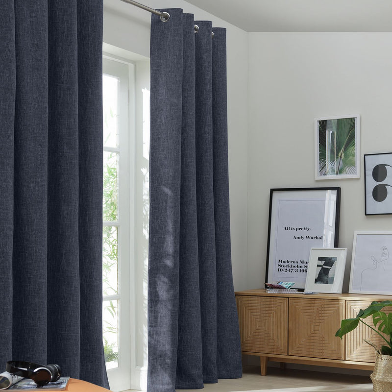 Habitat Blackout Eyelet Curtains Forest Green 168x183cm