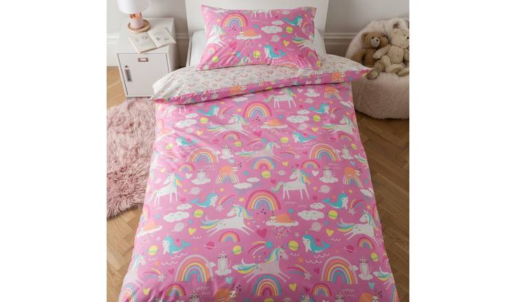Argos Home kids unicorn bedding set toddler duvet cover (British brand)