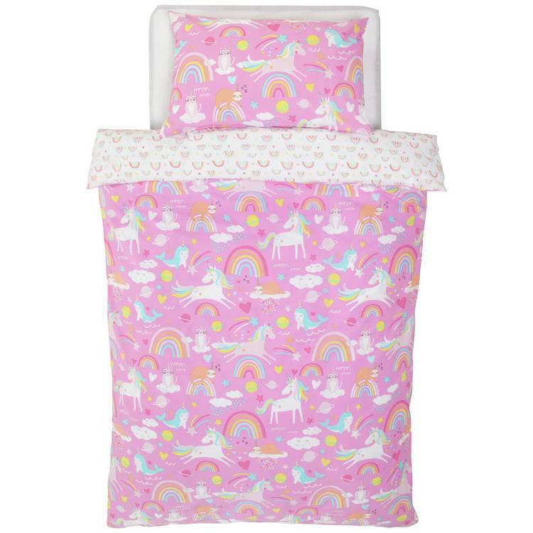 Argos Home kids unicorn bedding set toddler duvet cover (British brand)