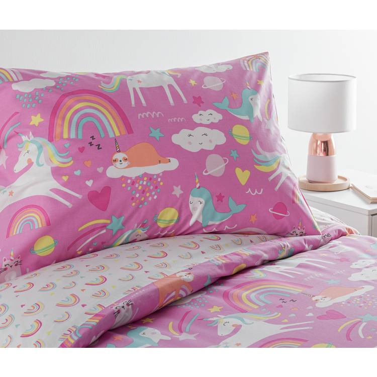 Argos Home kids unicorn bedding set toddler duvet cover (British brand)