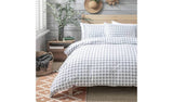 Habitat gingham grey bedding set single size, imported from the UK
