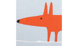 Habitat x Scion Mr Fox light blue single bedding set - British product
