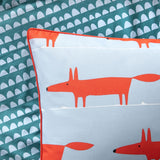 Habitat x Scion Cotton Mr Fox Light Blue Bedding Set-Double