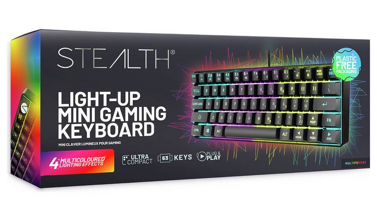 STEALTH mini wired gaming keyboard black (British brand)