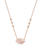 Jacquie Aiche rose gold diamond Evil Eye necklace, imported from the UK