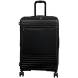 IT Luggage hard medium expandable 8 wheel suitcase black - British product
