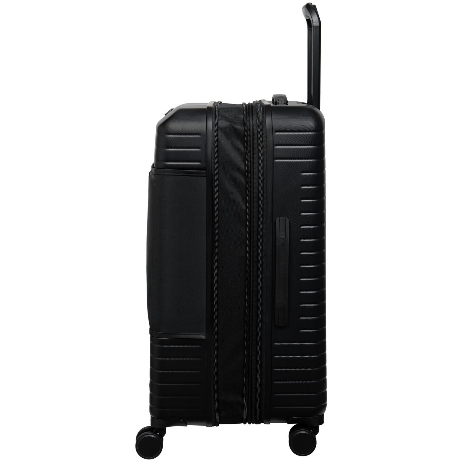 IT Luggage hard medium expandable 8 wheel suitcase black - British product