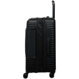 IT Luggage hard medium expandable 8 wheel suitcase black - British product