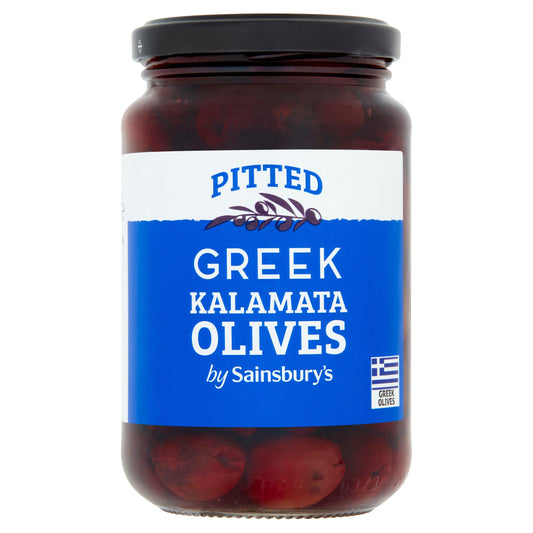 Sainsbury's Pitted Greek Kalamata Olives 335g (170g*) Olives & antipasti Sainsburys   