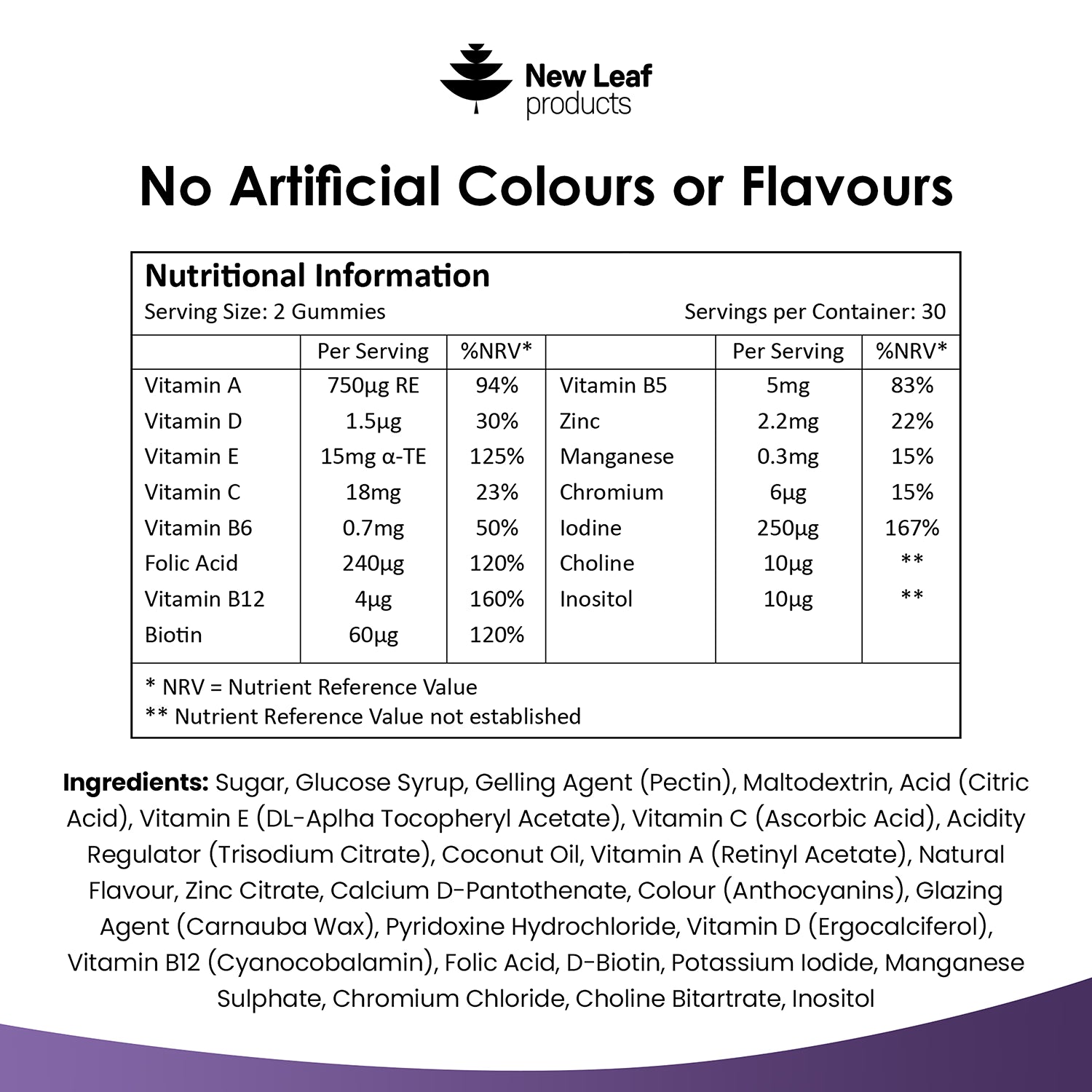 New Leaf Products Essential Multivitamins Minerals Gummies 60 gummies - British product