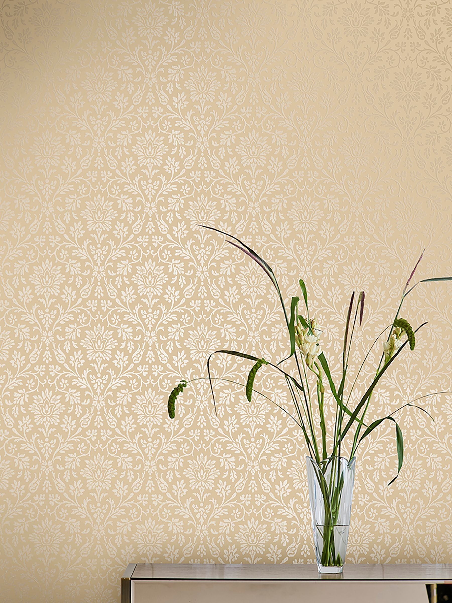 Laura Ashley Cream Annecy A4 Wallpaper Sample