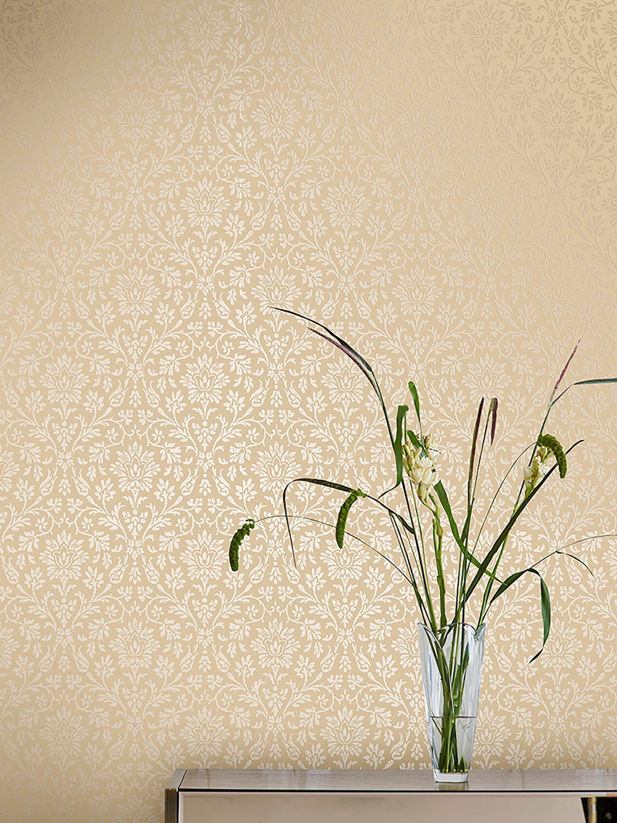 Laura Ashley Cream Annecy A4 Wallpaper Sample