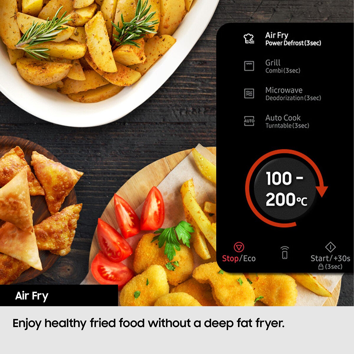 Samsung Microwave Oven with Air Fryer and Steam 32L - British product