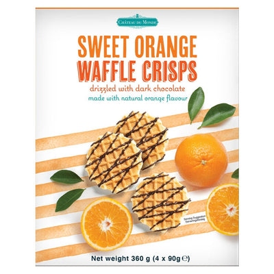 Costco UK Chateau Du Monde Sweet Orange Waffle Crisps 4 x 90g – Jetzt bei McGrocer online kaufen