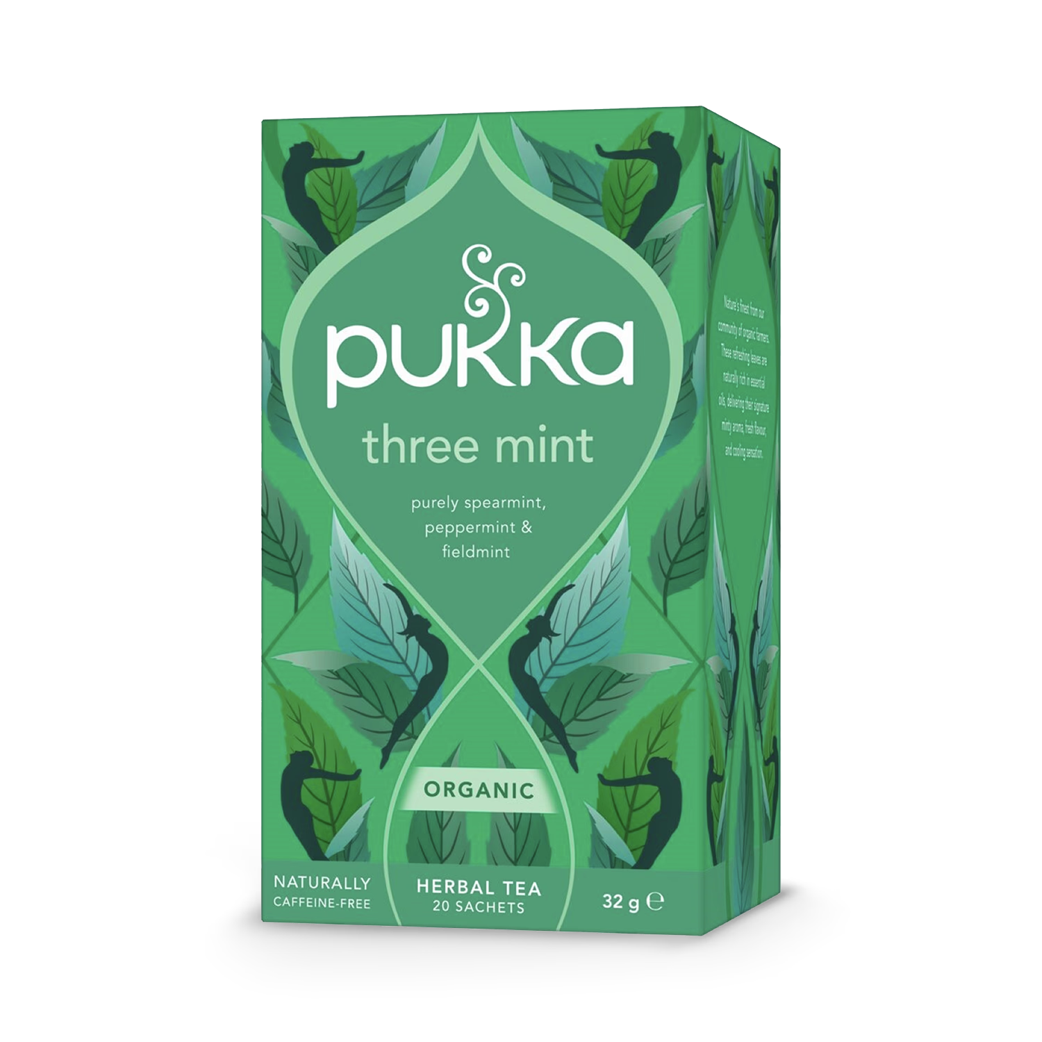 Pukka Three Mint tea bags 20, imported from the UK