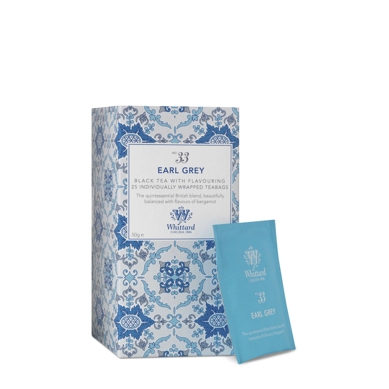 Tea Discoveries Earl Grey tea individually wrapped teabags 25 count, imported from the UK