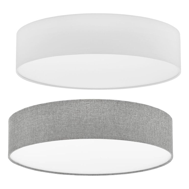 Eglo Pasteri fabric ceiling light 57cm white or grey, UK version