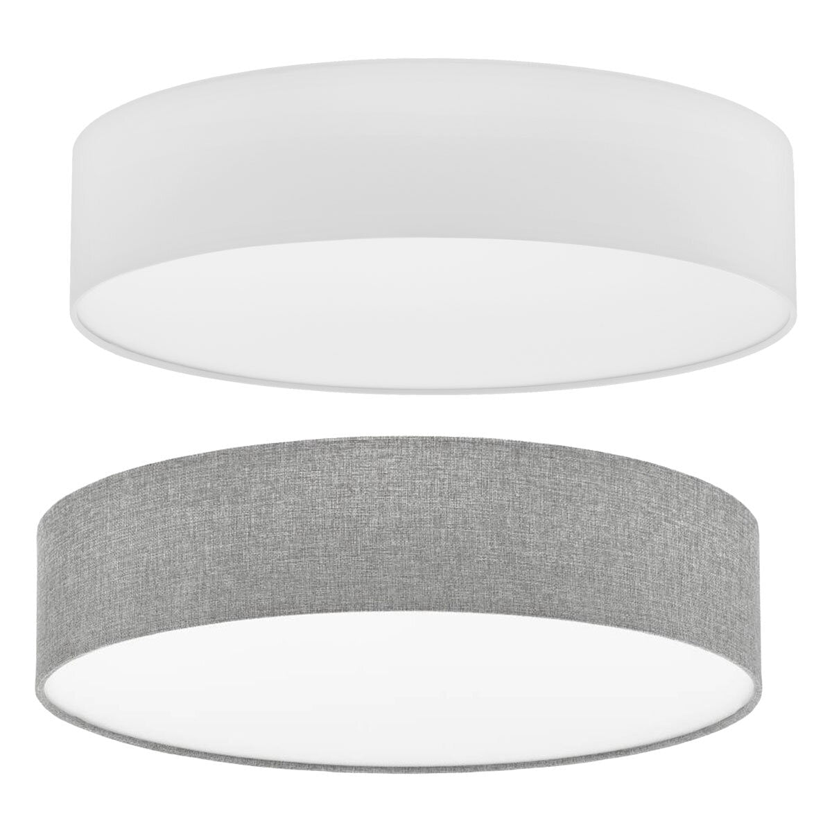 Eglo Pasteri fabric ceiling light 57cm white or grey, UK version
