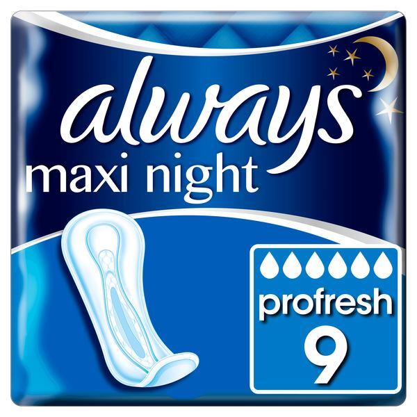 Always Maxi Night Sanitary Towels x9 GOODS Superdrug   