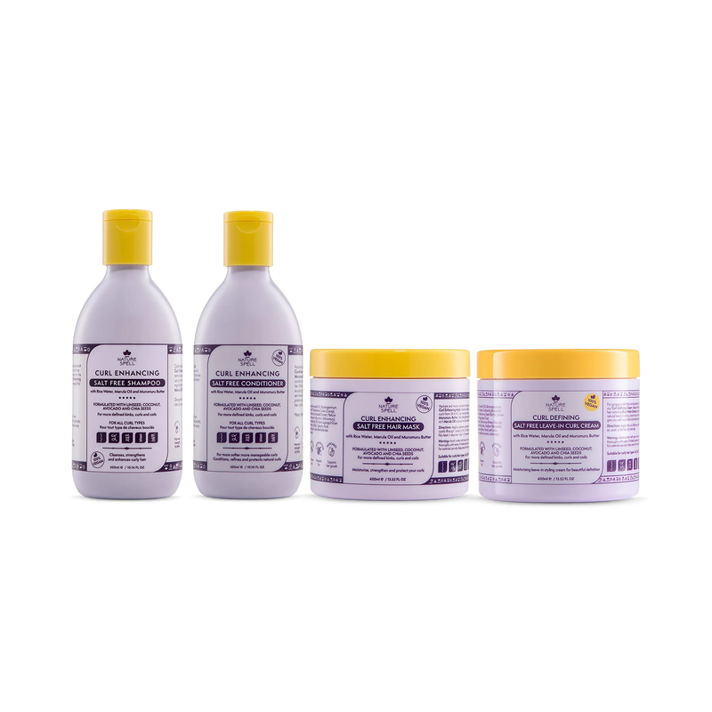 Nature Spell Curl Enhancing Haircare Collection, imported from the UK
