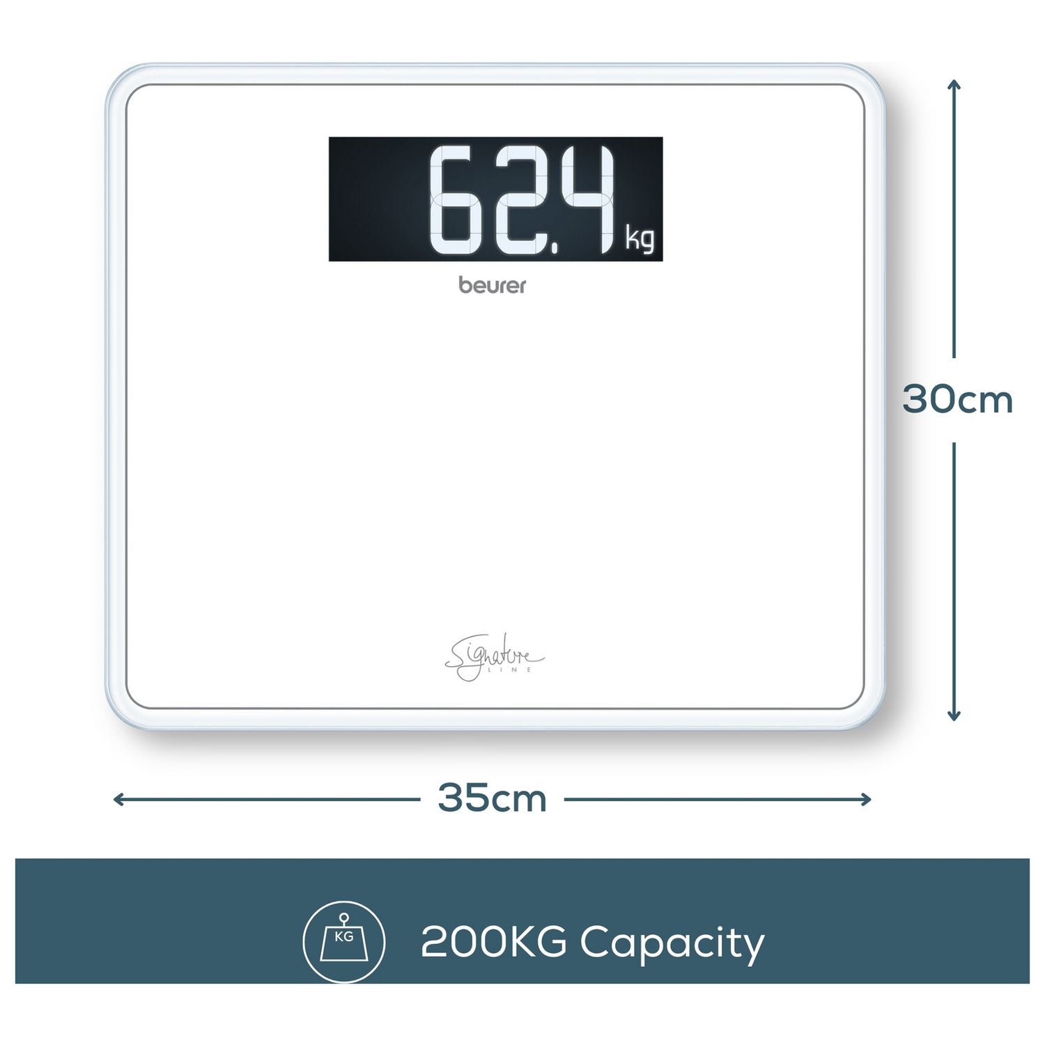 Beurer XXL electronic platform scale white - British product