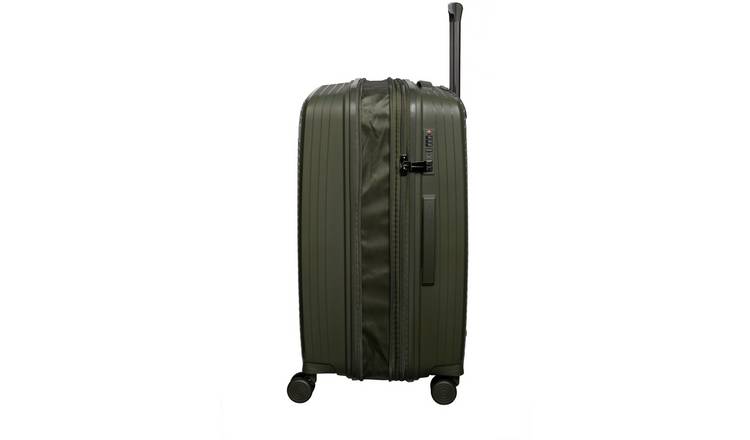 IT Luggage hard lightweight medium suitcase olive, UK version