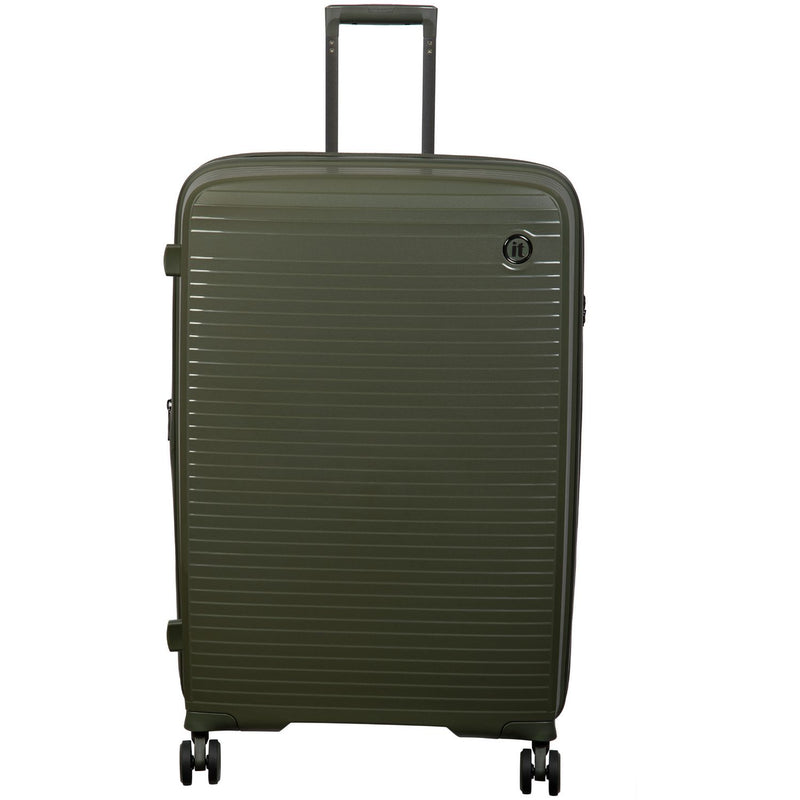 IT Luggage hard lightweight medium suitcase olive, UK version