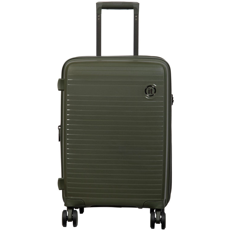 IT Luggage hard lightweight medium suitcase olive, UK version