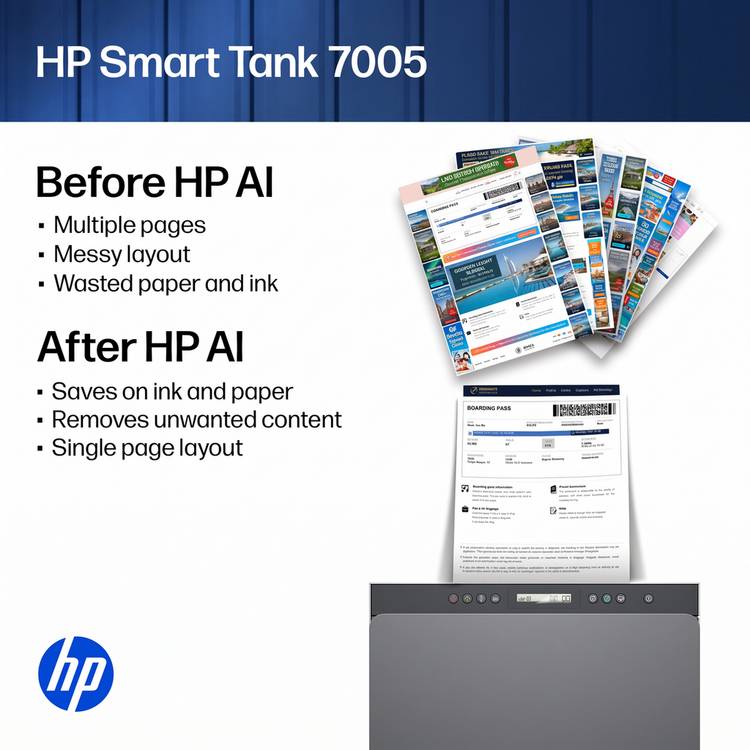 HP Smart Tank 7005 all-in-one wireless printer with 3-year ink supply, UK version