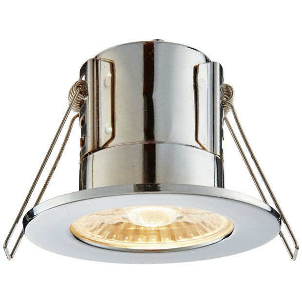 Camber Lighting steel LED downlight chrome 8cm, UK version