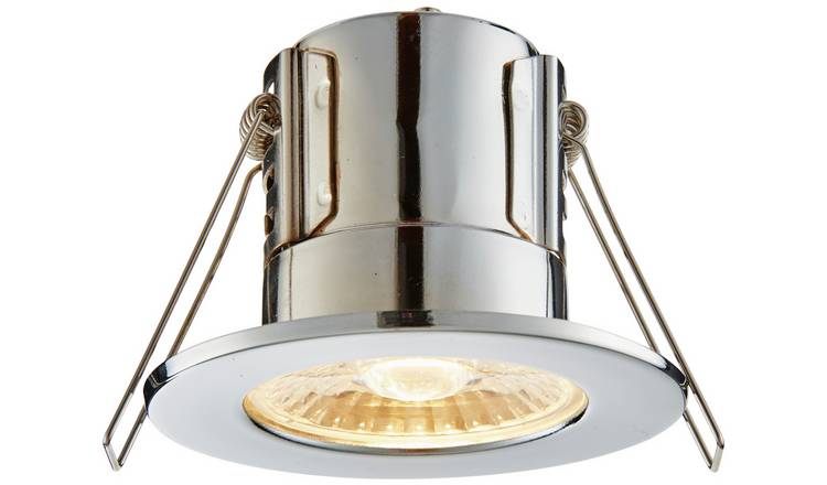 Camber Lighting steel LED downlight chrome 8cm, UK version