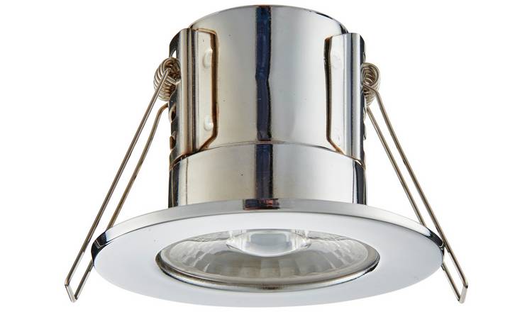 Camber Lighting steel LED downlight chrome 8cm, UK version
